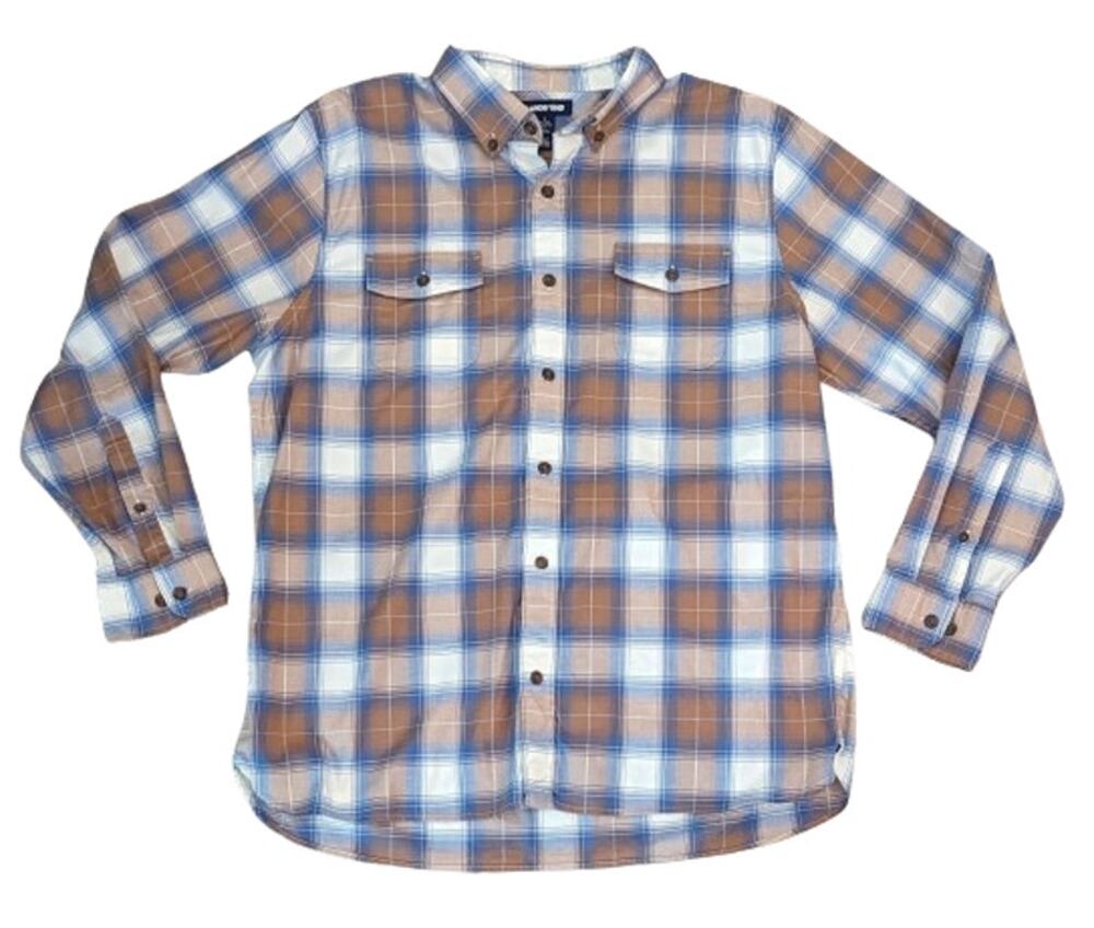 LANDS' END Mens Traditional Fit Long Sleeve Button Down Shirt Size Large